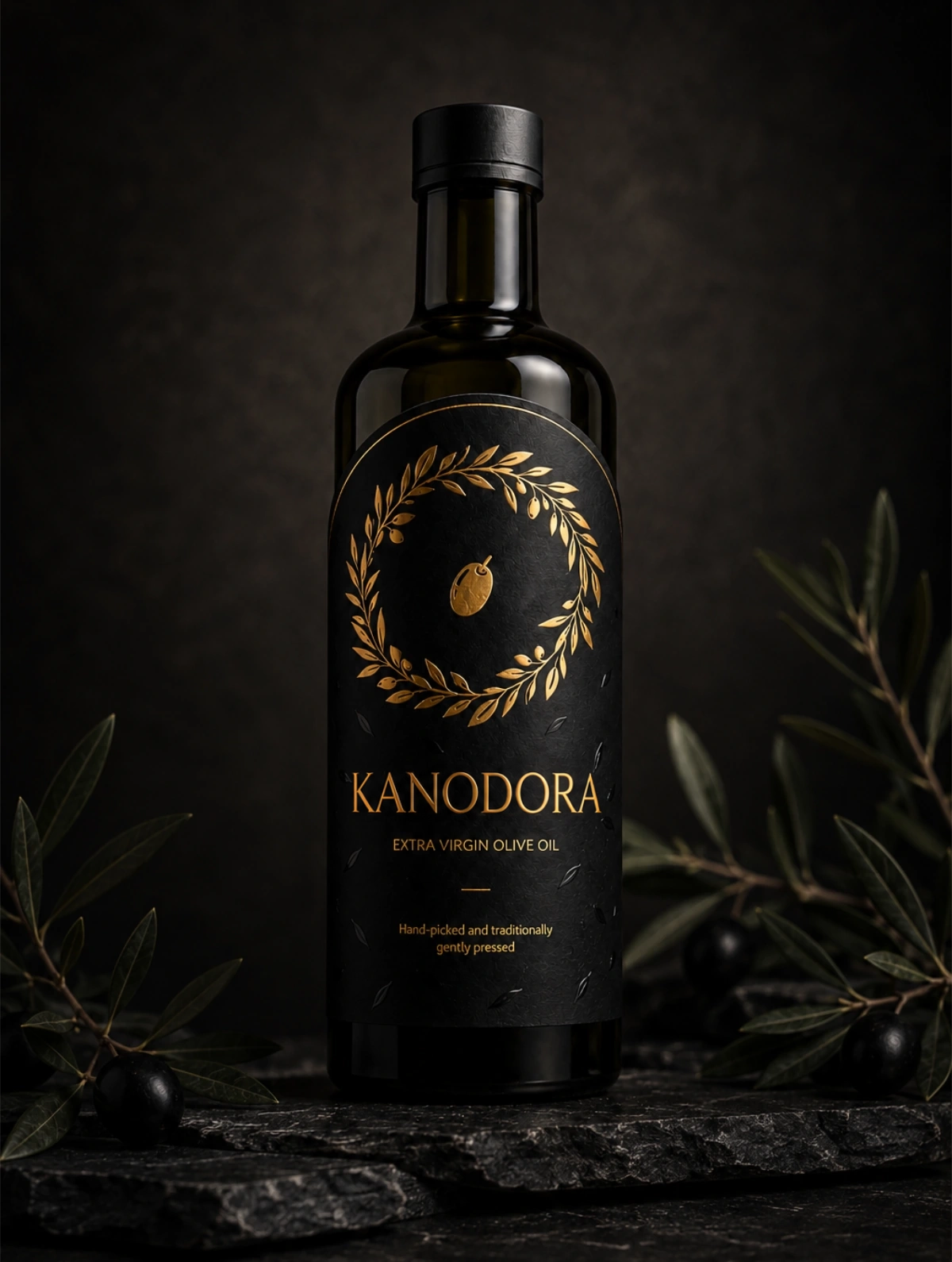 KANODORA Olivenölflasche frontal